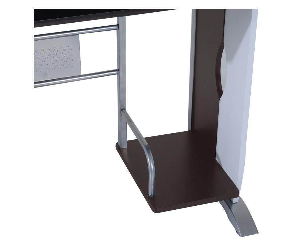 Homcom Birou Pentru Pc Cu Sertare In Lemn, 100x52x75cm, Maro - 10