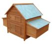 Pawhut Cotet Pentru Gaini De Gradina Din Lemn De Brad, Lemn Verde, 160x98.5x107cm