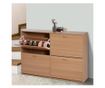 Homcom Dulap Pantofi Capacitate 24 Hol Si Dormitor Lemn 120x24x81cm