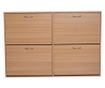 Homcom Dulap Pantofi Capacitate 24 Hol Si Dormitor Lemn 120x24x81cm