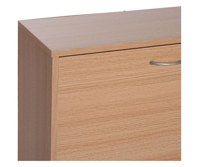 Homcom Dulap Pantofi Capacitate 24 Hol Si Dormitor Lemn 120x24x81cm