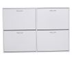 Homcom Dulap Pantofi Capacitate 24 Perechi Din Lemn, Alb, 120x24x81cm