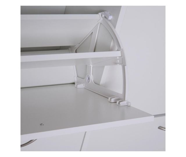 Homcom Dulap Pantofi Capacitate 24 Perechi Din Lemn, Alb, 120x24x81cm