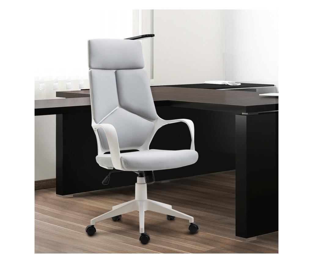 Homcom Scau De Birou Ergonomic Fotoliu Prezidential In Tesatura Reglabila Si Rotativ In Mesh, Grigio - 2