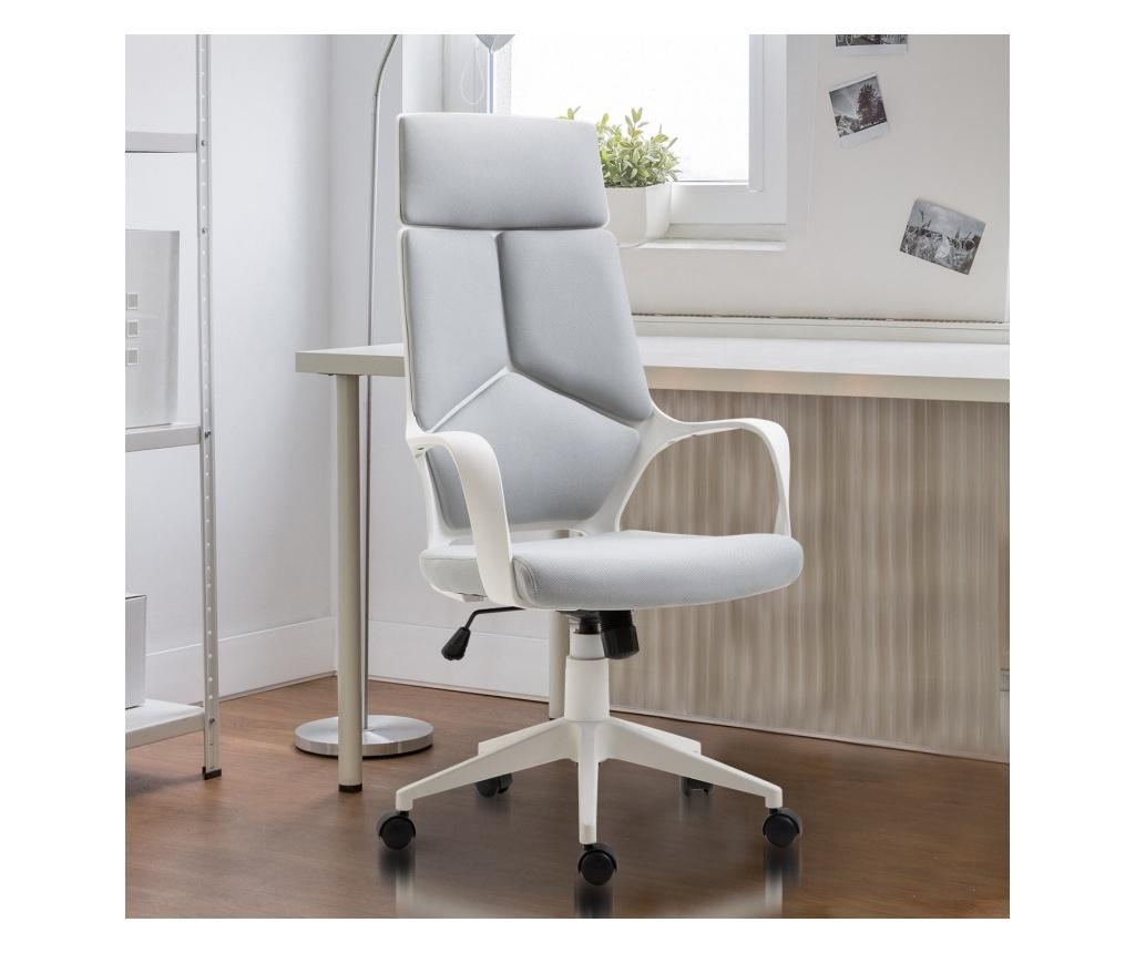 Homcom Scau De Birou Ergonomic Fotoliu Prezidential In Tesatura Reglabila Si Rotativ In Mesh, Grigio - 3