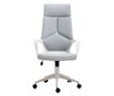 Homcom Scau De Birou Ergonomic Fotoliu Prezidential In Tesatura Reglabila Si Rotativ In Mesh, Grigio thumbnail 4