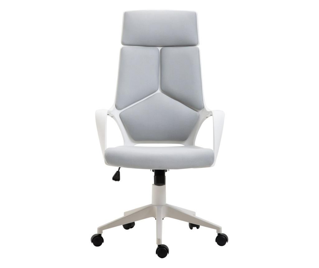 Homcom Scau De Birou Ergonomic Fotoliu Prezidential In Tesatura Reglabila Si Rotativ In Mesh, Grigio - 4