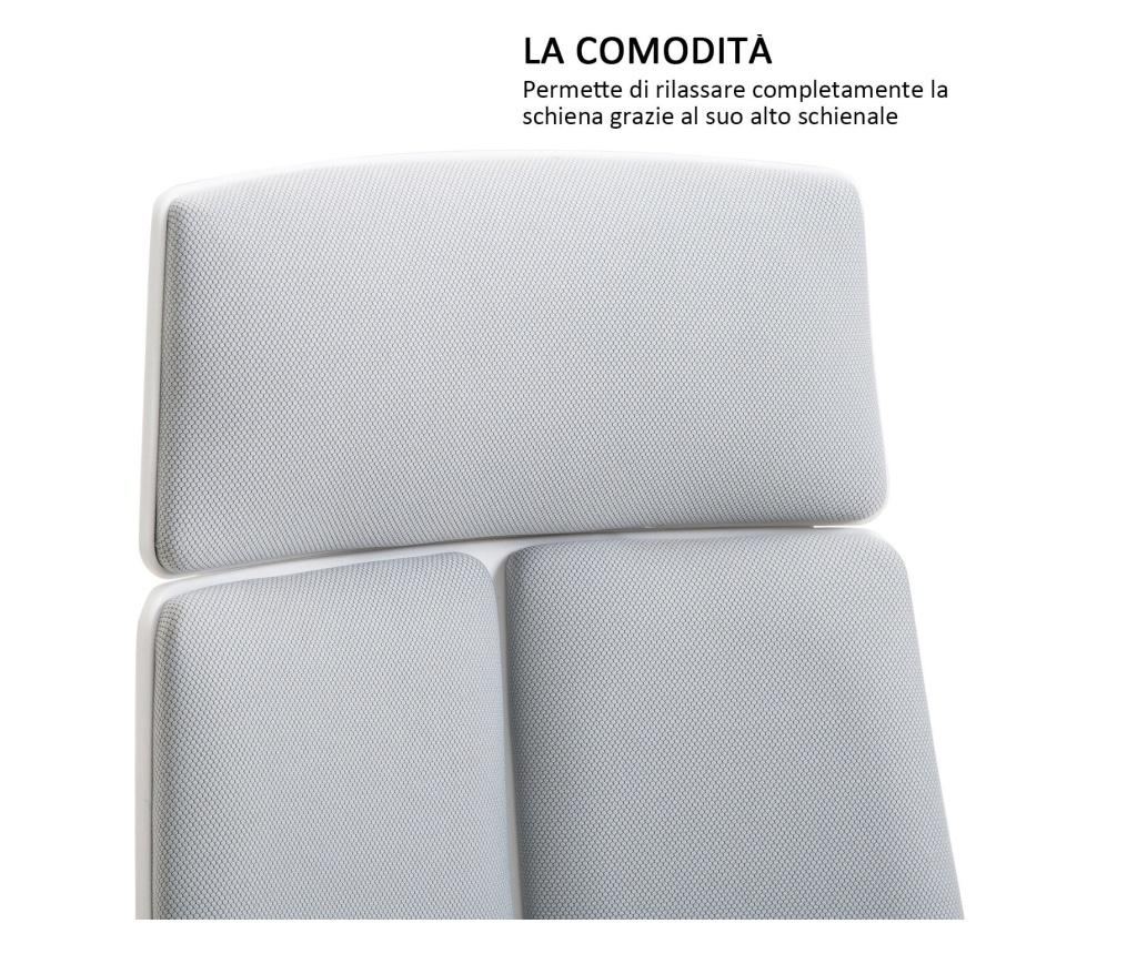 Homcom Scau De Birou Ergonomic Fotoliu Prezidential In Tesatura Reglabila Si Rotativ In Mesh, Grigio - 7