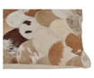 Perna decorativa Giner Y Colomer, piele de vaca, 43x43 cm, multicolor