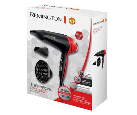 Uscator De Par Remington D5755 Thermacare Manchester United, 2400 W, 2 Viteze, 3 Trepte De Temperatura, Indicator Led Ionic, Tur