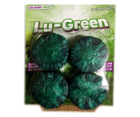 Lu Green Wc таблетка, зелена вода, 4 бр.