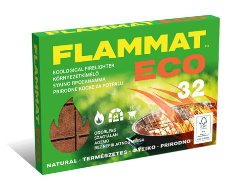 Flammat екологични разпалки за барбекю, 32 бр
