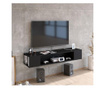 Comoda TV Zena Home, PAL melaminat, 135x35x23 cm, negru