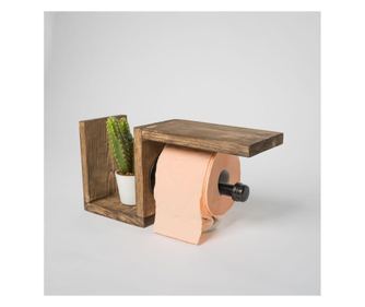Suport Pentru Hartie Igienica, Reading, 17.5x36x11.4 cm, Palisandru