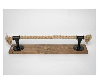 Portprosop Cu Sfoara, Bedford, 60x11.4x13 cm, Negru/palisandru Got Wood, lemn, 60x13x11 cm