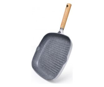 Fissman-Shadow Borneo grill serpenyő. 28x4,5 cm, alumínium, szürke