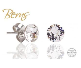 Cercei, cristale Swarovski, diametru 6mm