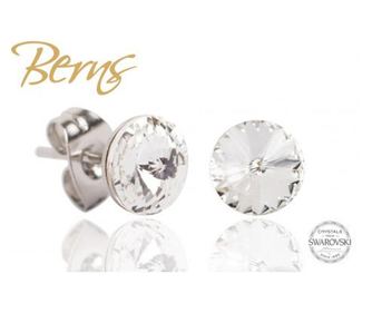 Cercei, cristale Swarovski, diametru 8mm