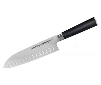 Samura-MoV santoku kés, AUS-8 acél, 18 cm, ezüst/fekete
