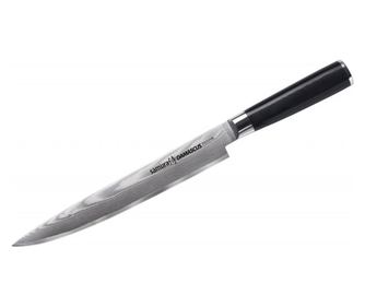 Samura-Damascus szeletelő kés, 67 rétegű damaszkuszi acél, 20 cm, ezüst/fekete
