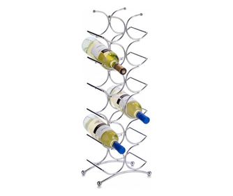 Suport pentru sticle de vin Zeller, 25x15.5x67.5 Zeller, otel cromat, 25x16x68 cm