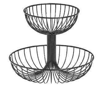 Fructiera Zeller,2 nivele,32x26cm,metal,negru Zeller, metal, 32x32x26 cm