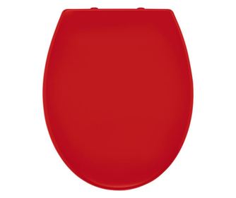 Capac WC Rosu Ridder cu inchidere lenta (soft close) 44cmX37cm