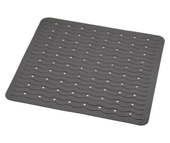 Covoras antiderapant pentru cada de dus Ridder Playa gri inchis ciment 54x54cm