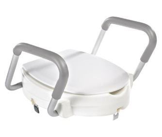 Capac WC inaltator cu manere de sprijin Ridder pentru seniori, suporta maxim 150 kg A0072001