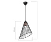 Lustra Squid Lighting, fier, rustic looking bulb or LED bulb recomended, max. 25 W, negru, 33x24x83 cm