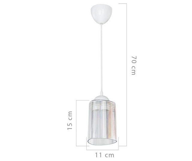Lustra Squid Lighting, ABS, Energy-saving bulb or LED bulb recomended, max. 25 W, transparent, 15x11x70 cm