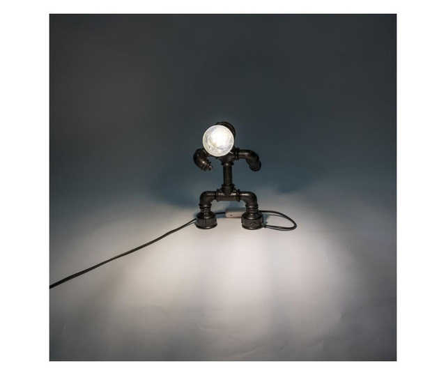Lampa De Birou, In Stil Industrial, Alegrete, 17x27x10 cm, Negru Got Wood, metal, negru, 17x10x27 cm