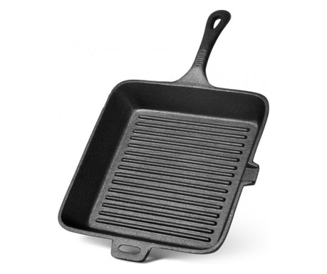 Tigaie grill Fissman, 26x4, 5, negru, fonta