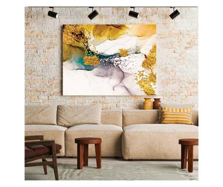 Tablou Canvas Golden Abstract Fantasy  70x100 cm