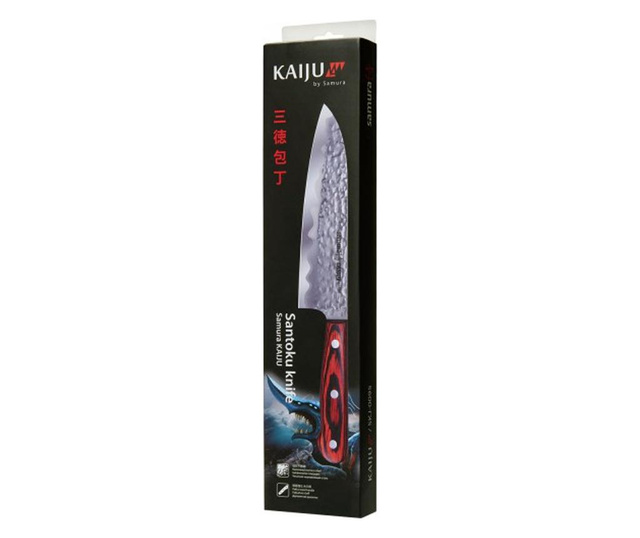 Cutit santoku Samura-Kaiju, otel Aus-8, 18 cm, argintiu/maro