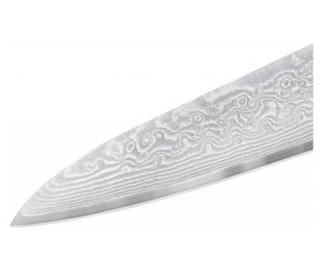 Cutit universal Samura-Damascus 67, otel damasc 67 straturi, 15 cm, argintiu/negru