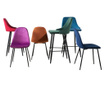 Set 2 scaune de bar Novita Home, Purple, mov, 55x51x108 cm