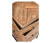 Dulapior cu 4 sertare Novita Home, lemn de salcam, 45x45x90 cm, maro