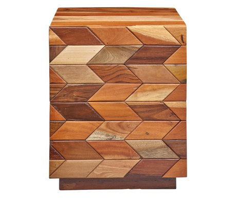 RESIGILAT Noptiera Novita Home, lemn reciclat, 40x30x50 cm, maro