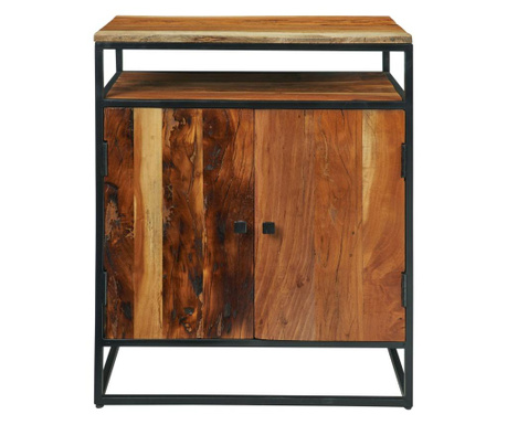 Dulapior Novita Home, lemn reciclat, 60x35x76 cm, maro/negru