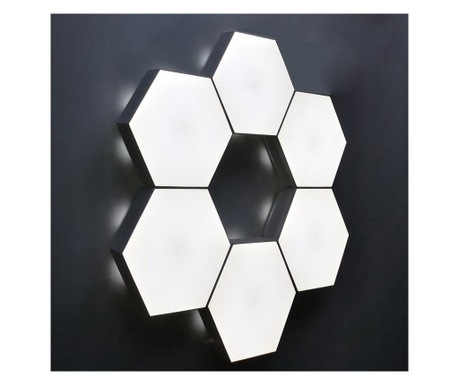 Lampa LED Quantum cu 6 panouri tactile Quantum, ABS, LED, max. 6 W, alb, 10x10x2 cm