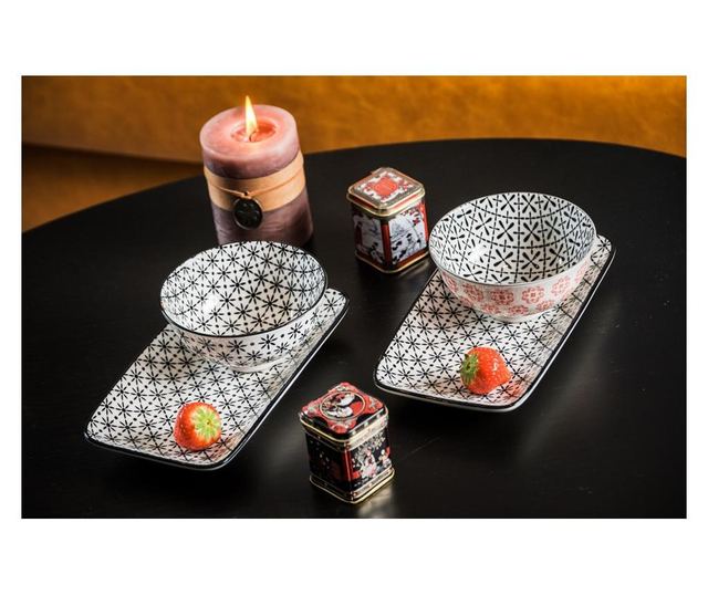 Asia Collection Asia Tea 4 Részes Modern Design Porcelán Teázó Készlet 2 Személyre