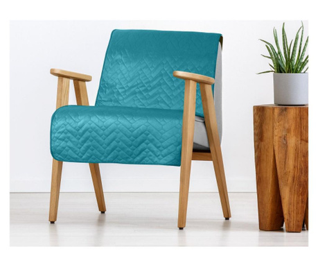Prošivena navlaka za fotelju Luiz Dark Turquoise 70x160 cm