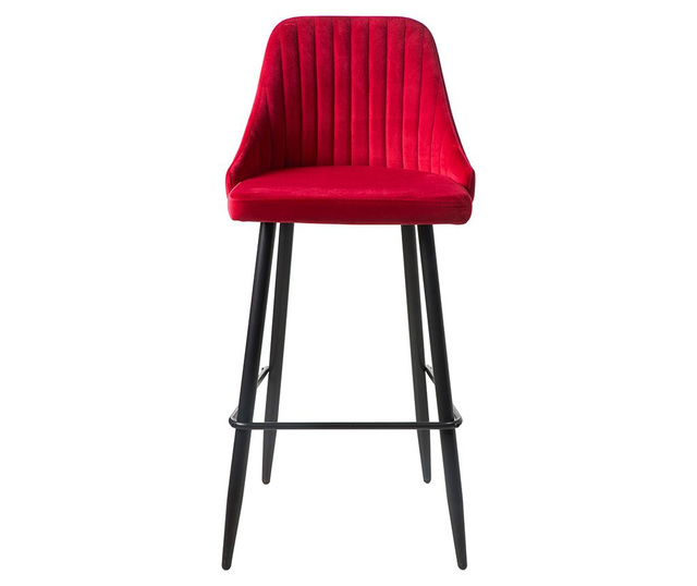 Set 2 scaune de bar Novita Home, Red, rosu, 55x51x108 cm