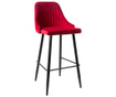 Set 2 scaune de bar Novita Home, Red, rosu, 55x51x108 cm