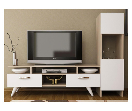 Comoda TV Gauge Concept, PAL, 150x31x120 cm, cordoba/alb