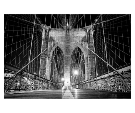 Fototapet Degrets 83893 Podul Brooklyn Alb Negru 2  184x254 cm
