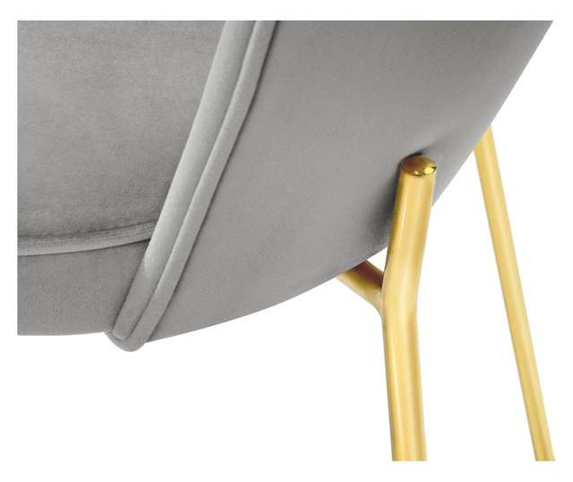 Scaun Cosmopolitan Design, Perugia Light Grey, Gold, gri deschis/auriu, 65x50x91 cm