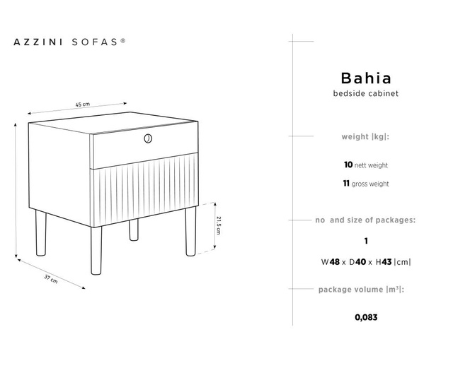 Noční stolek Bahia