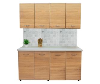 Mobila Bucatarie Star, Dimensiune 160cm, Culoare Sonoma, Pal 18mm